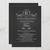 Invitation à la graduation du monogramme royal d'a (Devant / Derrière)