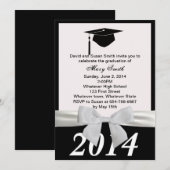 Invitation à la graduation du ruban blanc (Devant / Derrière)