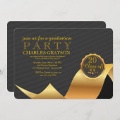 Invitation à la graduation du ruban or (Devant / Derrière)