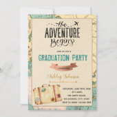 Invitation à la graduation du thème de voyage (Devant)