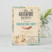 Invitation à la graduation du thème de voyage (Debout devant)
