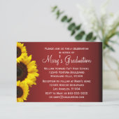 Invitation à la graduation du tournesol rouge et j (Debout devant)