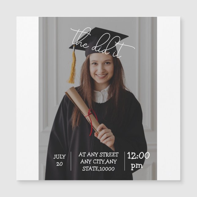 Invitation à la graduation élégante — "le fait! (Devant)