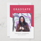 Invitation à la graduation en couleur Bold (Devant)