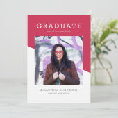 Invitation à la graduation en couleur Bold (Debout devant)