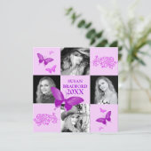 Invitation à la graduation - Papillons pourpres -  (Debout devant)