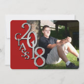 Invitation à la graduation Red and Silver 2018 (Devant)