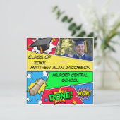 Invitation à la graduation Superhero du livre de b (Debout devant)