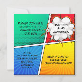 Invitation à la graduation Superhero du livre de b (Dos)