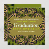 Invitation à la graduation verte de la Terre de la (Devant / Derrière)