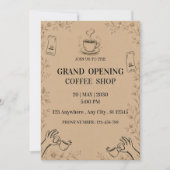 Invitation à la grande ouverture du café (Devant)