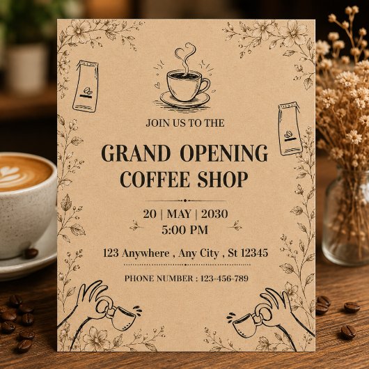 Invitation à la grande ouverture du café