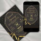 Invitation à la grande ouverture Gold and Black Co