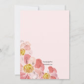 Invitation à la grappe de Zinnia (Dos)