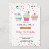 Invitation à la guerre des Cupcakes Sprinkle (Devant / Derrière)