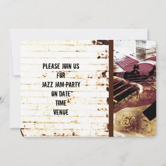 invitation à la guitare acoustique jazz jam (Dos)