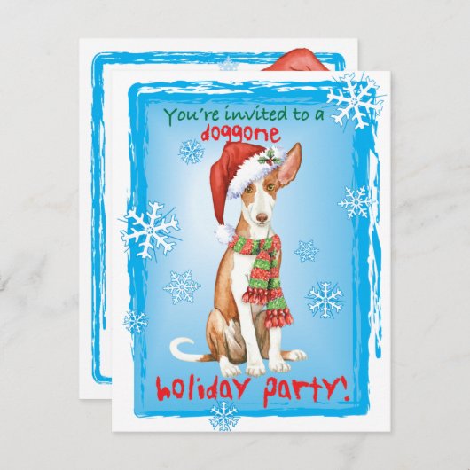 Invitation à la hache de Noël Ibizan (Devant / Derrière)