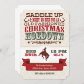 Invitation à la Hoedown de Noël (Devant / Derrière)