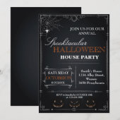 Invitation à la House Party d'Halloween (Devant / Derrière)