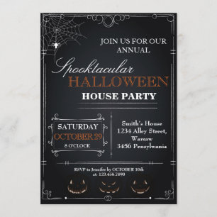 Invitation à la House Party d'Halloween