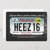 Invitation à la licence de l'Arkansas pour le 16e  (Devant / Derrière)