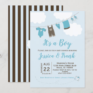 Invitation à la ligne Vêtements pour Baby showers