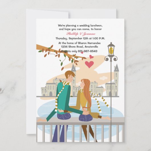 Invitation à la lune de miel de Young Couple (Devant)