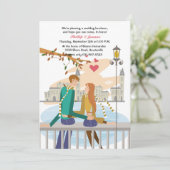 Invitation à la lune de miel de Young Couple (Debout devant)
