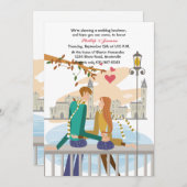 Invitation à la lune de miel de Young Couple (Devant / Derrière)