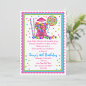 Invitation à la machine à gumball et à la bonbons (Debout devant)