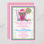 Invitation à la machine à gumball et à la bonbons (Devant / Derrière)