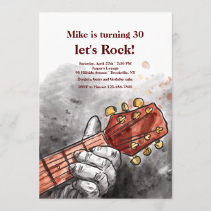 Invitation à la main du guitariste