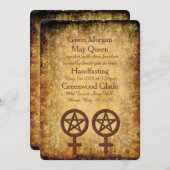 Invitation à la main lesbienne de Pentacles Rustiq (Devant / Derrière)