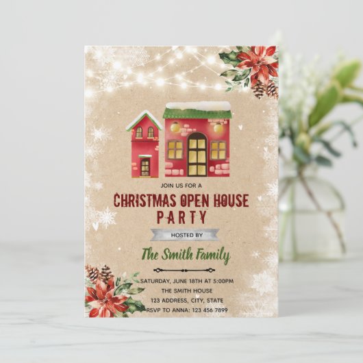 Invitation à la maison ouverte de Noël (Debout devant)