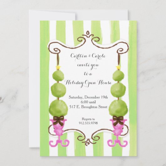 Invitation à la maison ouverte de Noël (Devant)