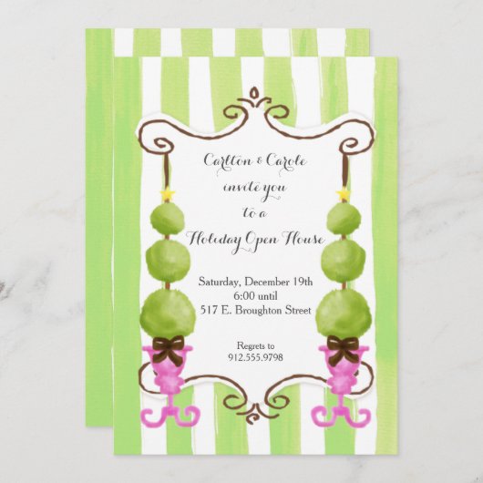 Invitation à la maison ouverte de Noël (Devant / Derrière)