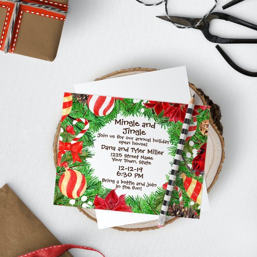 Invitation à la maison ouverte de Noël