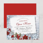 Invitation à la Maison Ouverte de Noël de la Fête (Devant / Derrière)
