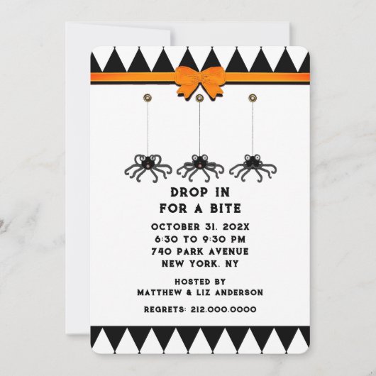 Invitation à la Maison ouverte d'Halloween (Devant)