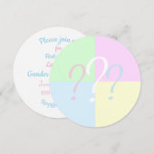 Invitation à la marque d'interrogation (Devant / Derrière)