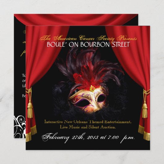 Invitation à la mascarade (Devant / Derrière)