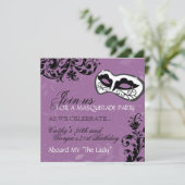 Invitation à la mascarade de fête d'anniversaire (Debout devant)