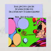 Invitation à la mascarade de la fête des costumes (Devant / Derrière)