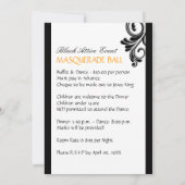 Invitation à la mascarade d'Halloween (Dos)