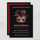 Invitation à la mascarade d'Halloween (Devant / Derrière)