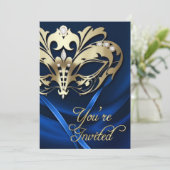 Invitation à la mascarade d'or Blue Jeweled (Debout devant)