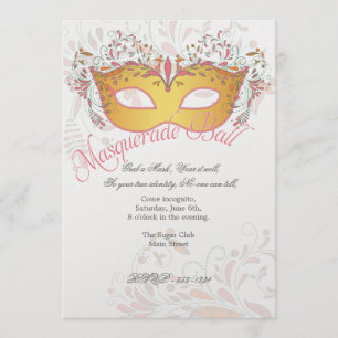 Invitation à la mascarade du bal de nuit de Midsum