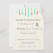 Invitation à la menthe et au corail de Bohême (Devant)