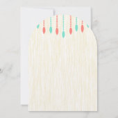 Invitation à la menthe et au corail de Bohême (Dos)