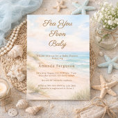 Invitation À la mer bientôt Bébé de la Plage Shower